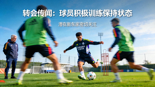 足球转会新闻相关的球员训练场景